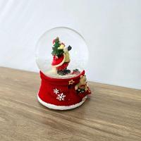 Enfeite Globo De Natal Musical Neve 15cm - 2