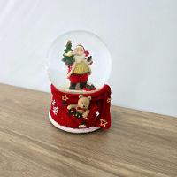 Enfeite Globo De Natal Musical Neve 15cm - 5