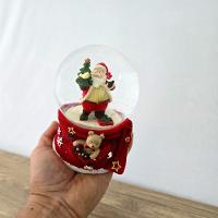 Enfeite Globo De Natal Musical Neve 15cm - 8