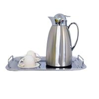 Bandeja Inox Retangular Alça Premium Café água Hotel Grande - 9