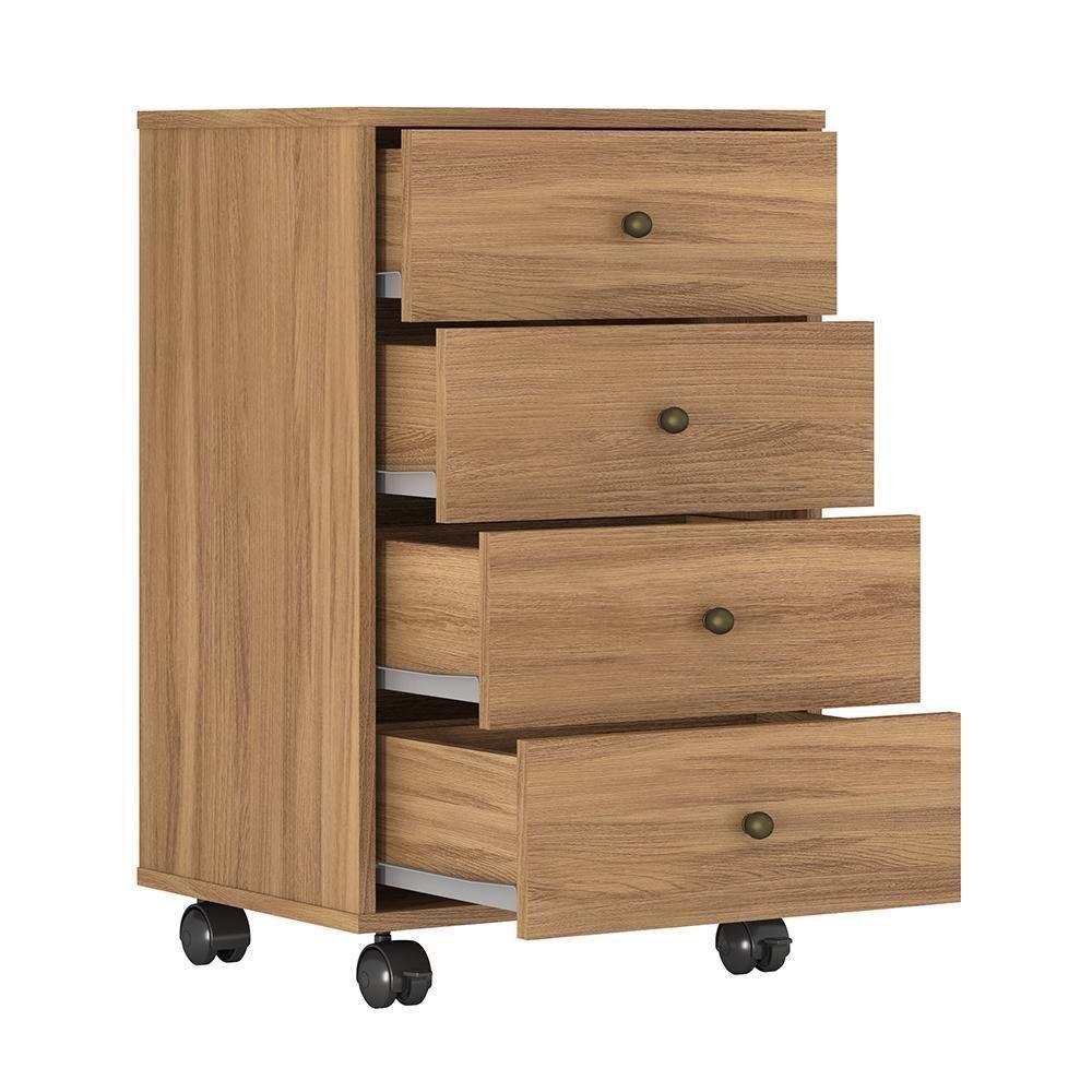 Gaveteiro 4 Gavetas Office Presence Amêndola Touch Demóbile Amêndola Touch - 4