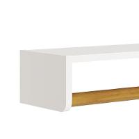 Prateleira Theo 93,6cm Branco Fosco Amadeirado - Reller Móveis Branco Fosco Amadeirado - 4