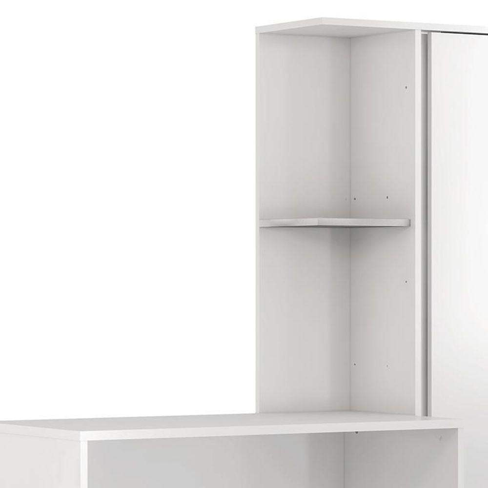 Escrivaninha Office Morada Com Armário 1 Porta E 1 Gaveta Branco Demóbile Branco - 4