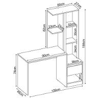 Escrivaninha Office Morada Com Armário 1 Porta E 1 Gaveta Branco Demóbile Branco - 2