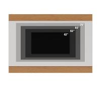 Painel Nilo Off White Matte Freijó Para Tv Até 75 Colibri Off White Matte Freijó - 3