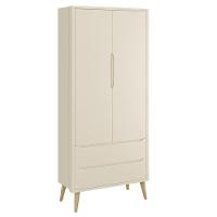 Guarda Roupa Infantil Theo 2 Portas Areia Fosco Com Pés Madeira Natural Reller Móveis Areia Fosco - 2