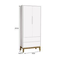 Guarda Roupa Infantil 2 Portas Classic Branco Fosco Com Pés Amadeirado Reller Móveis Branco Fosco - 4
