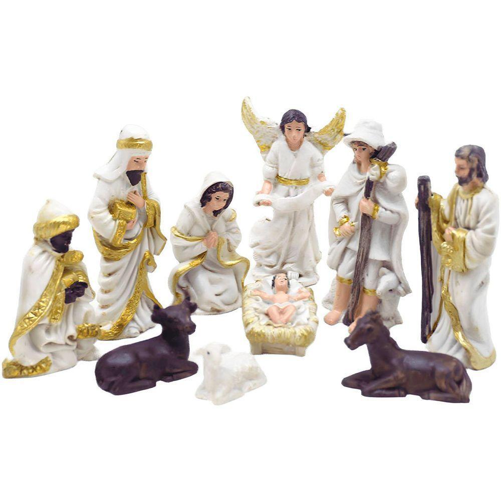 Presépio Nascimento De Jesus Estatueta Decoração Com 10pçs - 1