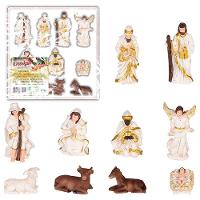 Presépio Nascimento De Jesus Estatueta Decoração Com 10pçs - 2