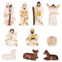 Presépio Nascimento De Jesus Estatueta Decoração Com 10pçs - 3