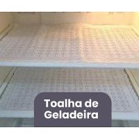 Toalha De Geladeira Pvc Rendado Kit 04 Pçs Pequenas Flores