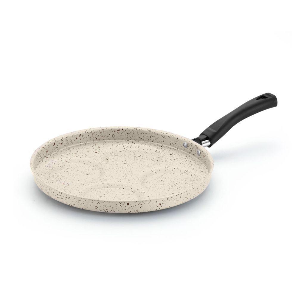 Frigideira 4 Ovos Multiuso Divisórias Antiaderente Grill Bege Stone - 1