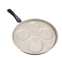 Frigideira 4 Ovos Multiuso Divisórias Antiaderente Grill Bege Stone - 4