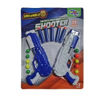 Kit 2 Lança Dardos Arminha Dupla Brinquedo Bolinha Shooter - 6