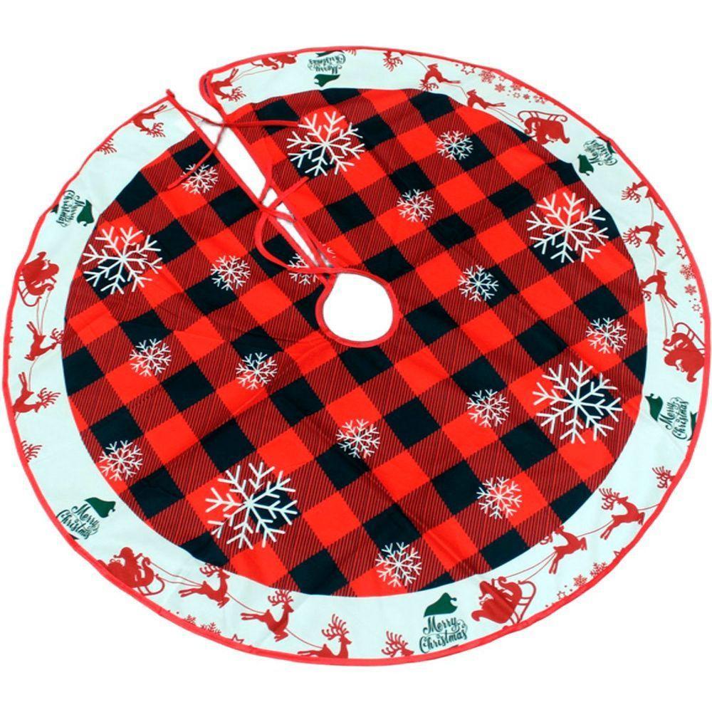 Saia Para árvore Natal Temática Flocos De Neve Natalino 90cm - 4