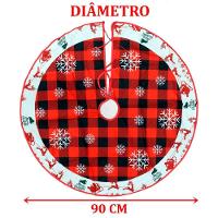 Saia Para árvore Natal Temática Flocos De Neve Natalino 90cm - 3