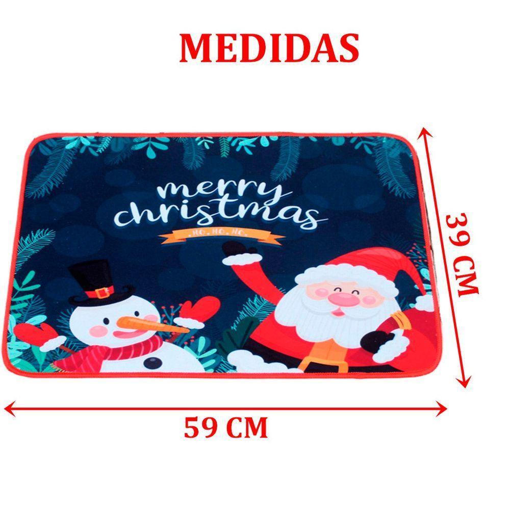 Tapete Capacho Porta Enfeite Merry Christmas Natal 39x59cm - 3