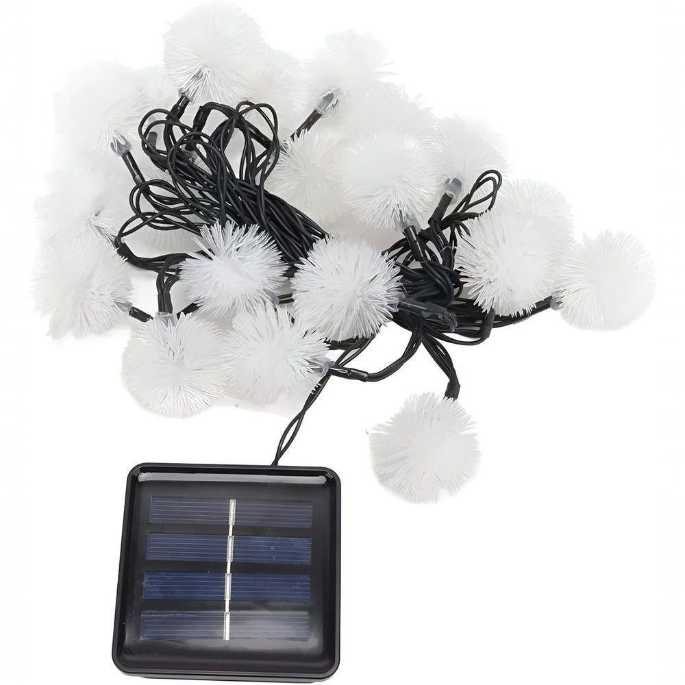 Cordão De Fada Leds Solar Lâmpadas Luzes Amarela Natal 5m - 5