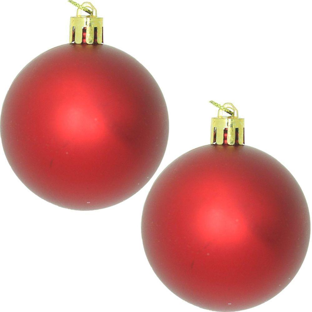 Kit 12 Bolas Vermelha Natal Decoração árvore De Natal 55mm - 1
