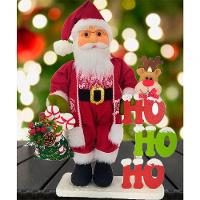 Boneco Natalino Papai Noel Ho Ho Ho Saco Com Presentes 55cm - 3