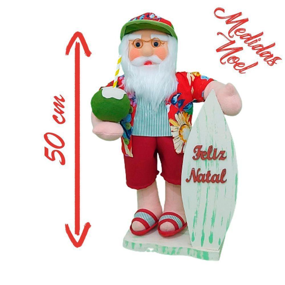 Boneco Natal Papai Noel Surfista Natalino 50cm - 2