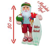 Boneco Natal Papai Noel Surfista Natalino 50cm - 2