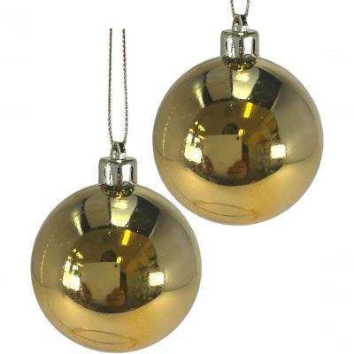 Kit 16 Bolas Dourada Decoração De Natal árvore De Natal 60mm