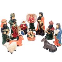 Presépio Natalino Nascimento De Jesus Estatueta Com 11 Peças - 6