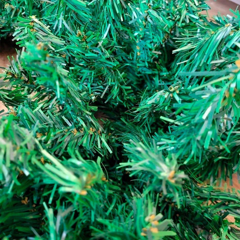 Festão Aramado Verde Decoração Natal Com 200 Galhos 2 Metros - 5