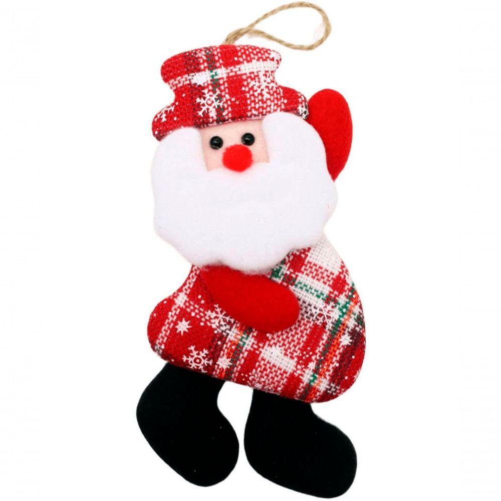 Kit 24 Pendente Natalino Boneco De Neve Rena Papai Noel 18cm - 4