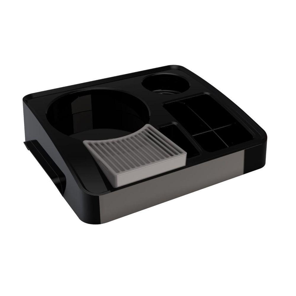 Bandeja Organizadora Portátil Preta De Servir Chá Café Leite - 1