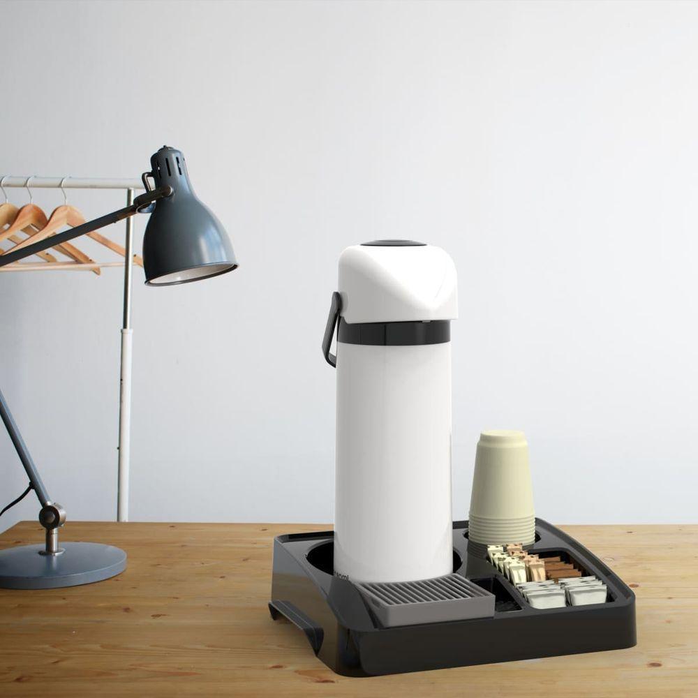 Bandeja Organizadora Portátil Preta De Servir Chá Café Leite - 2