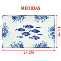 Kit 8 Petisqueiras Bowl Média Travessa Peixe Oceano 350ml - 2