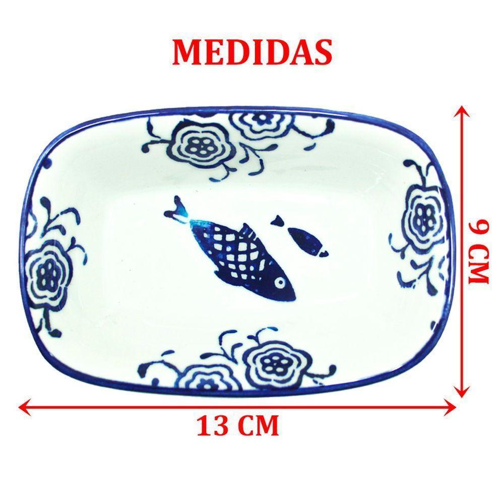 Kit 6 Petisqueiras Travessa Bowl Pequena Peixe Oceano 100ml - 2