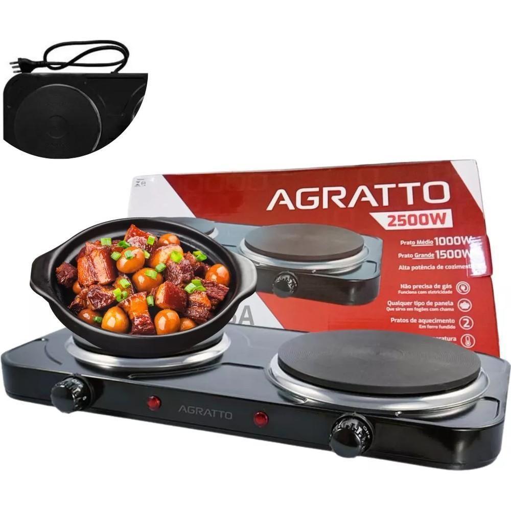 Fogão Elétrico de Mesa 2 Pratos 2500W FMP02 Preto Agratto 220V - 5