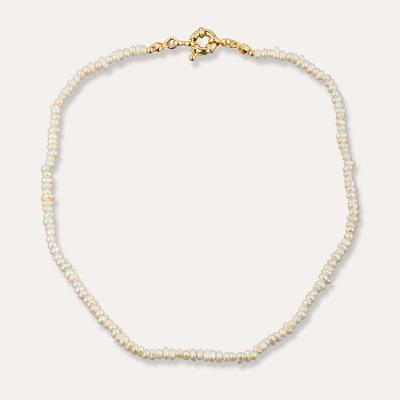Colar Semijoia Pérolas Fecho Ouro 18k