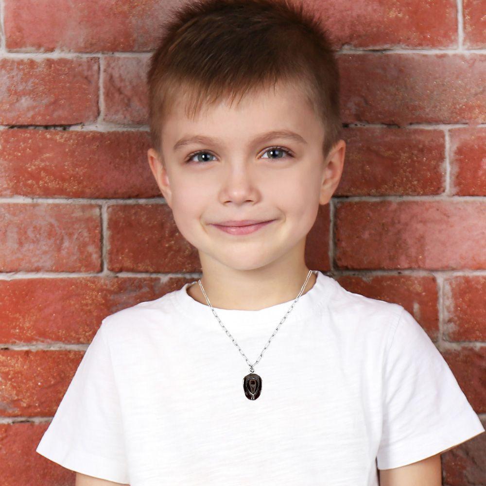 Colar Chapéu Infantil Na Corrente De Elos Prateada - 3