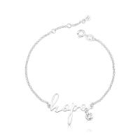 Pulseira Hope Com Ponto De Luz Revestida Em Prata - 1
