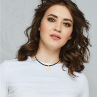 Colar De Couro Natural Café Com Pingente Boi Revestido Em Ouro Tamanho 42cm - 2