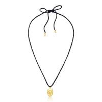 Colar Chapéu No Cordão De Algodão Revestido Em Ouro Cor Preto - 1