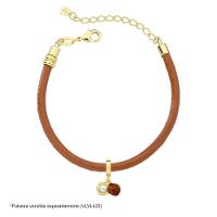 Charm Macadâmia Pequena Esmaltada Com Pérola E Revestimento Ouro - 9