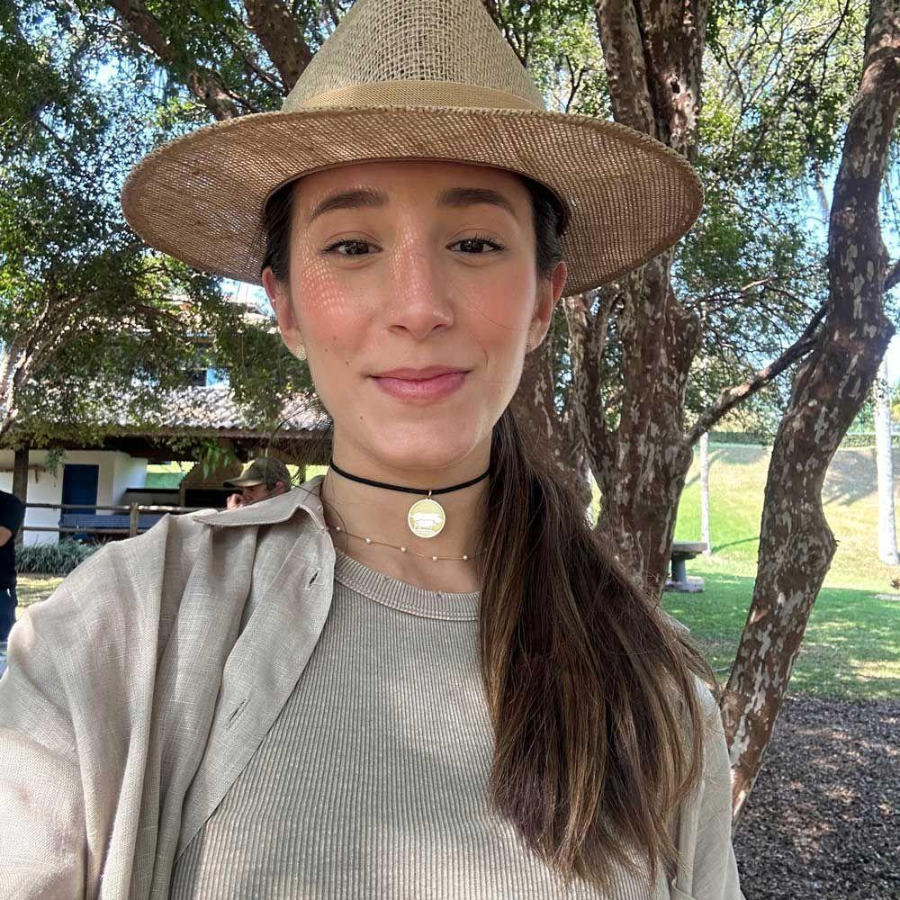 Cordão De Algodão Com Pingente Suinocultura Revestido Em Ouro - 4