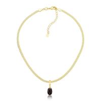 Choker Fita Diamantada Com Grão De Café Revestida Em Ouro - 1