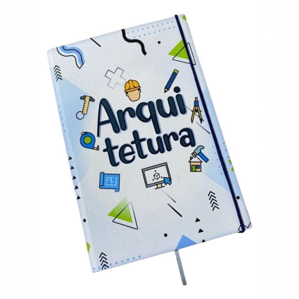 Caderno Sketchbook Grande Capa Profissões 21x14cm Arquitetura Miolo Sem Pauta Para Desenhar - 1