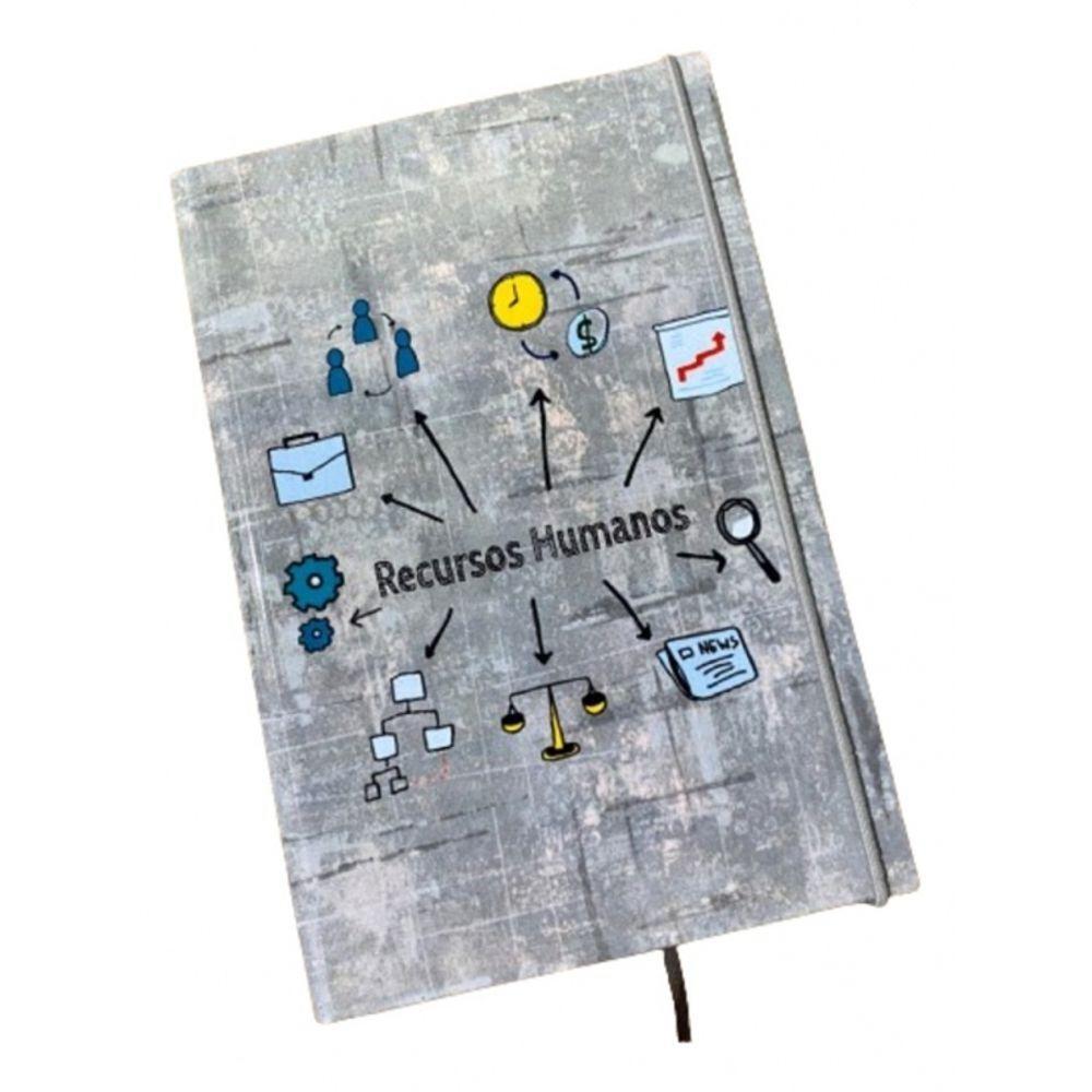 Caderno Sketchbook Grande Capa Profissões 21x14cm Recursos Humanos Miolo Sem Pauta Para Desenhar - 1