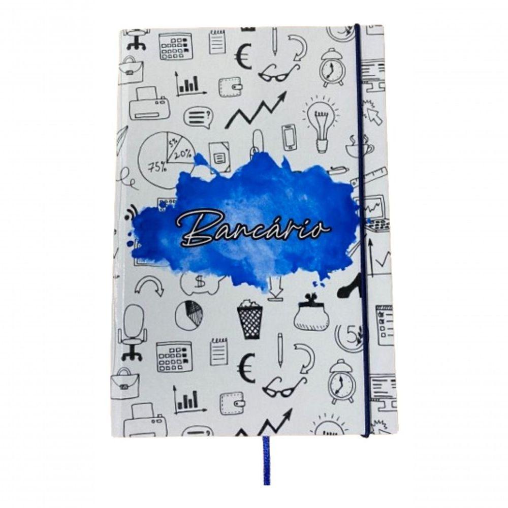 Caderno Sketchbook Grande Capa Profissões 21x14cm Bancário Miolo Com Pauta Para Escrever - 3
