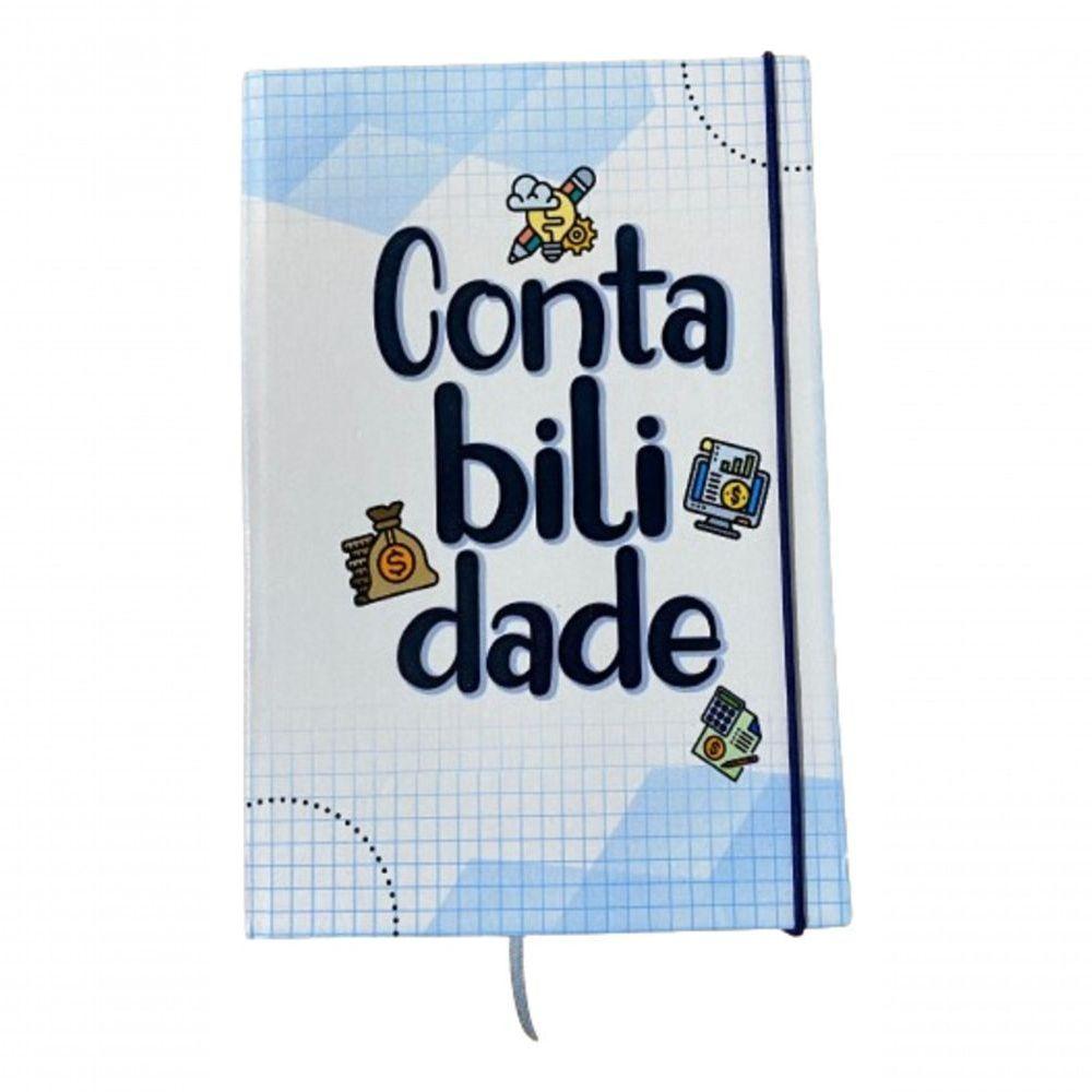 Caderno Sketchbook Grande Capa Profissões 21x14cm Contabilidade Miolo Sem Pauta Para Desenhar - 1