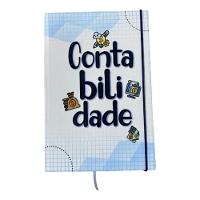 Caderno Sketchbook Grande Capa Profissões 21x14cm Contabilidade Miolo Sem Pauta Para Desenhar - 1