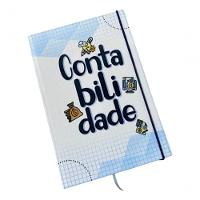 Caderno Sketchbook Grande Capa Profissões 21x14cm Contabilidade Miolo Sem Pauta Para Desenhar - 3