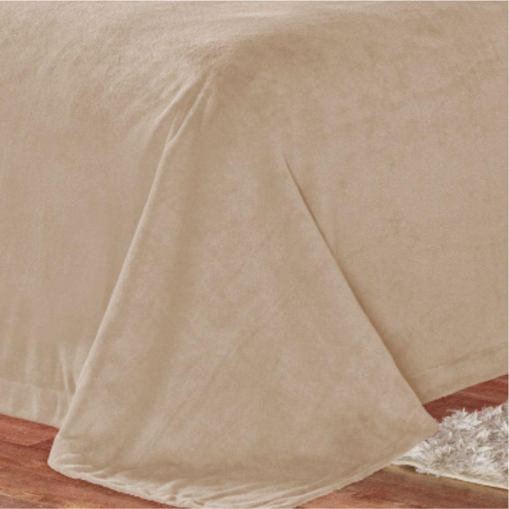 Edredom Cobertor Coberta Manta Casa Show Queem - Cáqui - 2